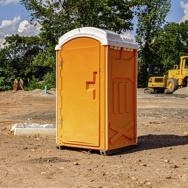 how often are the portable restrooms cleaned and serviced during a rental period in Edroy Texas